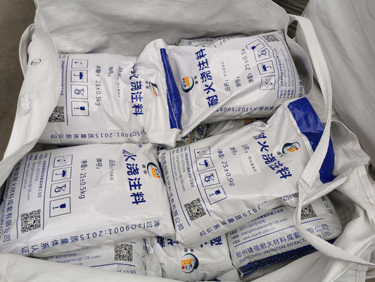 satın al Bağlanmış şekilsiz yüksek alümina yanıcı döküm malzemesi kazan için online manufacture